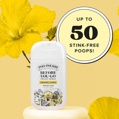 Poo-Pourri Toilet Spray Bundle - Original Citrus 2 Fl Oz & Travel Size 1 Fl Oz | Fresh Lemon & Bergamot Scent