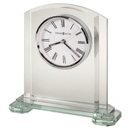 Howard Miller Chester Modern Tabletop Clock 555-208 - Glass Panels, White Dial