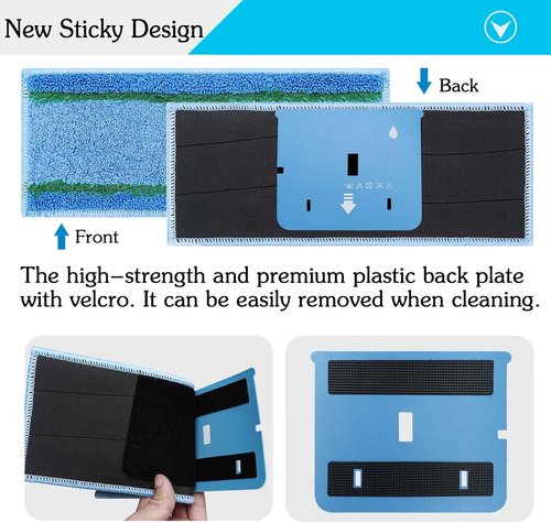 iRobot | 8-Pack Upgraded M6 Wet Mopping Pads - New Sticky Design, Washable & Reusable for Braava Jet M6 Series
