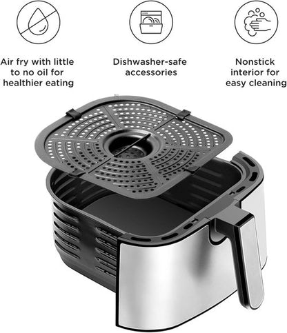 CHEFMAN Air Fryer - 4.5 Qt Healthy Cooking with Dual Control, Nonstick Basket & 60-Minute Timer