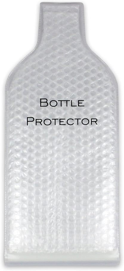 Reusable Wine Bottle Protector for Travel (4 Pack) - Wine Bags with Double Air Bubble Cushion Inner Skin and Leak Proof Exterior Ensures Safe Transportation in Luggage - Great Gift for Wine Lovers