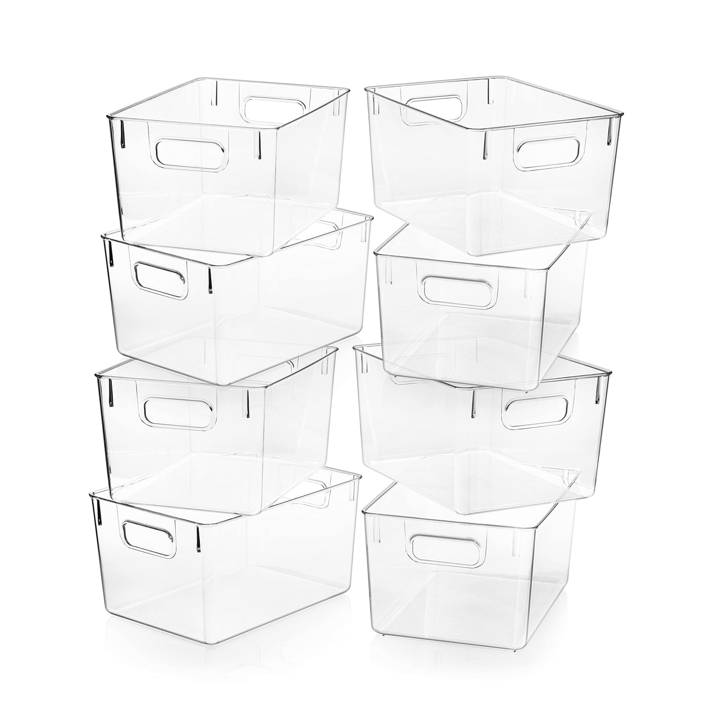 ClearSpace Clear Plastic Storage Bins – Pantry Organizers & Storage Containers, Cabinet Organizer - Home Organization Must Haves for Kitchen, Laundry Room, Office, Closet, Garage & Freezer