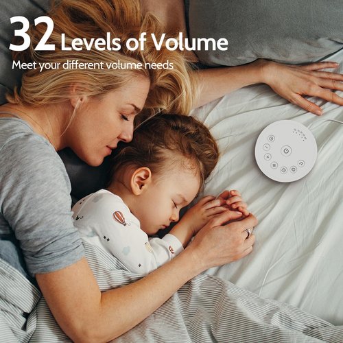 Color Noise Sleep Sound Machine - 25 Soothing Sounds, 32 Volume Levels & 5 Timers for Home
