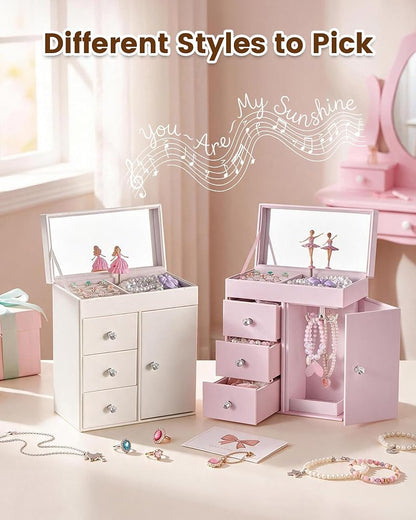 Pink Ballerina Music Jewelry Box for Girls 3-12 – Lolalet