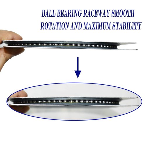 6Inch Lazy Susan Hardware, 10 Pack Square Rotating Bearing Plate, 500lbs Capacity Lazy Susan Turntable Bearing for for Serving Trays, Kitchen Storage Racks, Craft Table, Zinc Plated Steel Swivel Plate