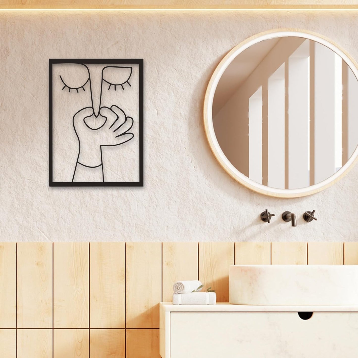 Xedatric Bathroom Wall Art - Funny Metal Decor for Restroom | Rust-Resistant, 13.8x10.2 Inch