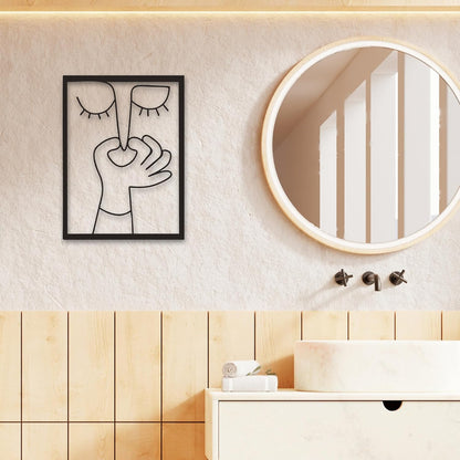 Xedatric Bathroom Wall Art - Funny Metal Decor for Restroom | Rust-Resistant, 13.8x10.2 Inch