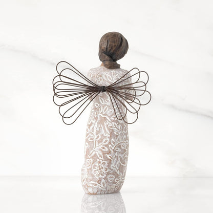 Willow Tree Remembrance Angel - Darker Skin Tone, Hand-Painted Figure for Sympathy & Support