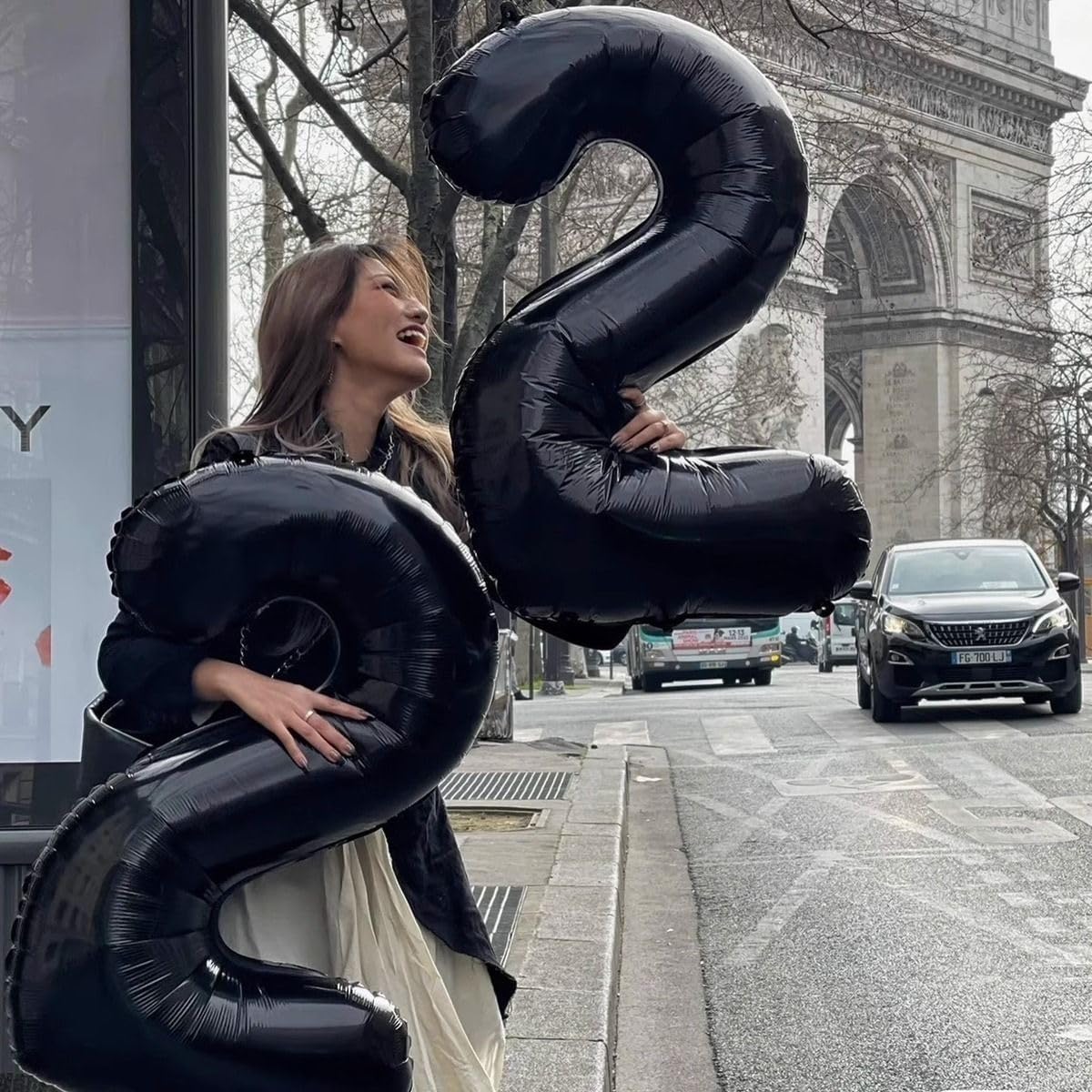 Regine Switzerland 40-Inch Black Number 20 Balloon - Giant Foil Helium Decoration for 20th Birthday & Anniversary Events