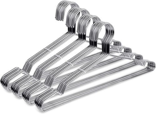 Fayleeko Wire Coat Hangers - 40 Pack Heavy Duty Stainless Steel Ultra Thin Space-Saving 16.5 Inch