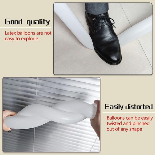 260 Clear Long Skinny Latex Balloons by Premium Quality - Ideal for Animal Balloons & Party Decorations