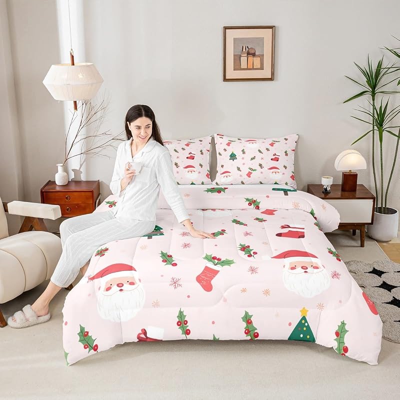 Merry Christmas Kids Comforter Set Twin - Red Green Variation