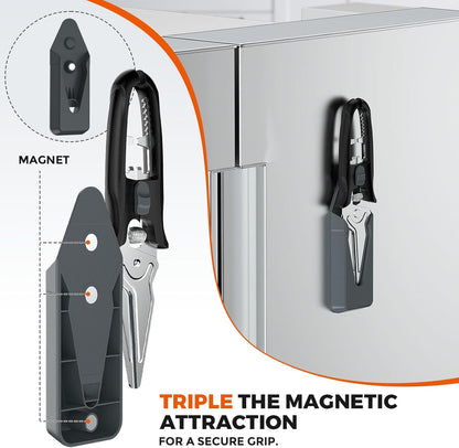 Skiennix Multifunctional Kitchen Scissors - Heavy-Duty Stainless Steel Shears with Magnetic Holder & Safety Lock
