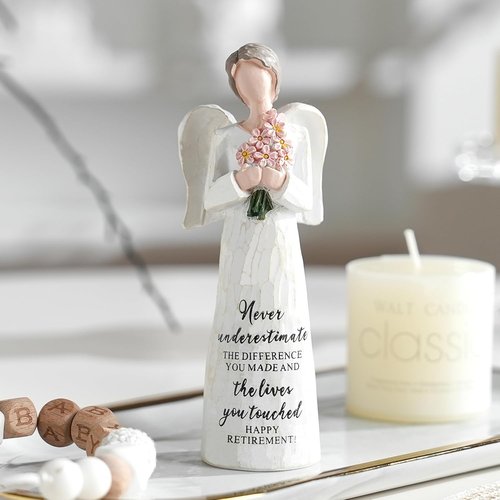 FESTGLOX Retirement Gifts for Women - Happy Retirement Angel Figurine | 5.3" Decor for Nurses & Teachers