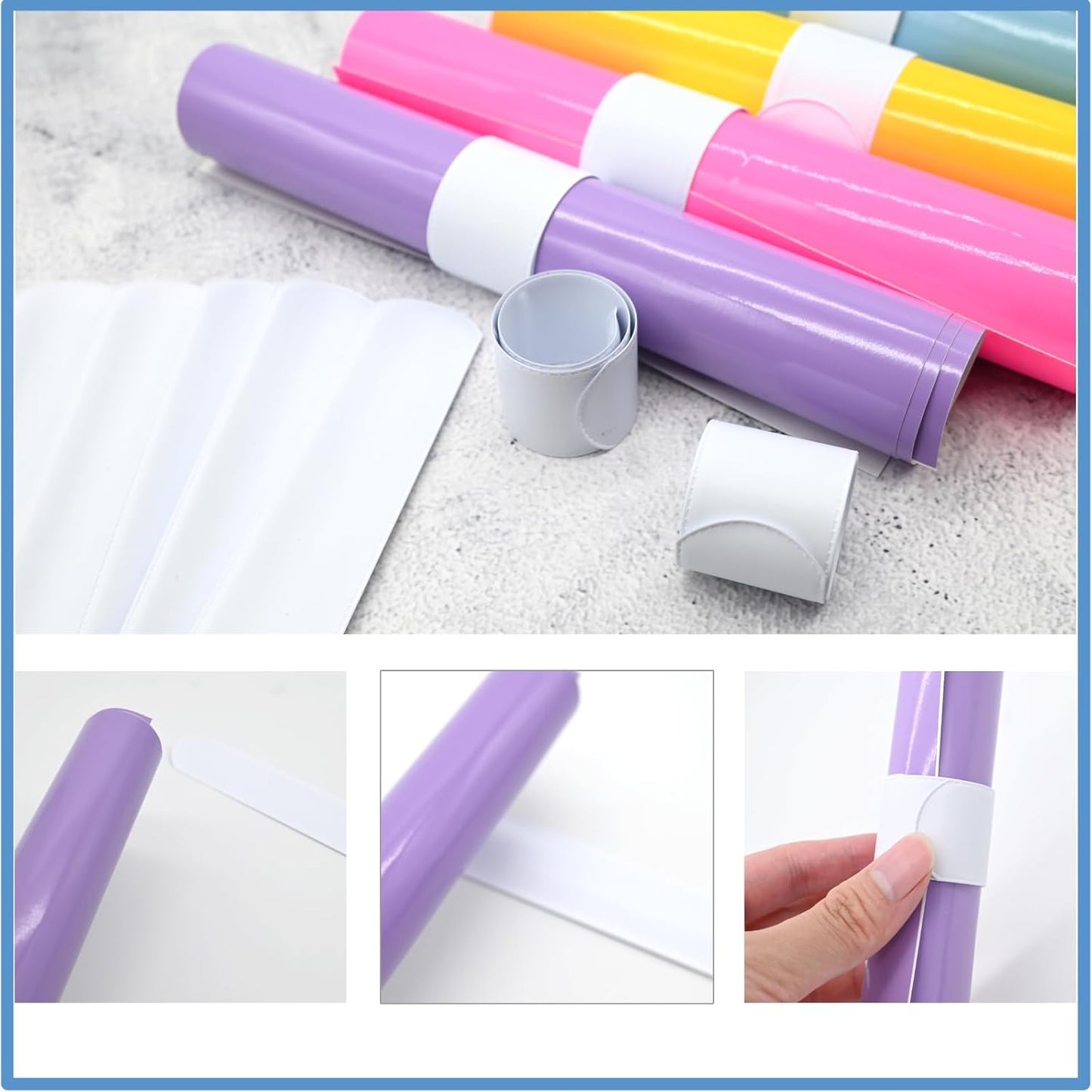Skiennix Vinyl Roll Holders - 50 Pcs Storage Solution for Craft Room DIY Projects | Organize Adhesive Vinyl