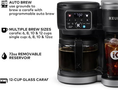 Keurig K-Duo Coffee Maker - Hot & Iced Brewing with MultiStream Technology | 72oz Reservoir (Renewed)