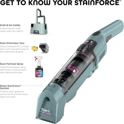 Shark StainForce Cordless Portable Spot & Odor Remover System - Ideal for Carpets, Rugs & Upholstery