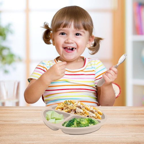 Eascrozn Toddler Utensils Set - 6 Pack Kids Silverware with Silicone Handles | Safe Forks & Spoons, Dishwasher Safe