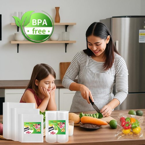 MakMeFre Vacuum Sealer Bags Rolls - Heavy Duty, BPA Free, 11” x 150’ for Sous Vide & Food Storage