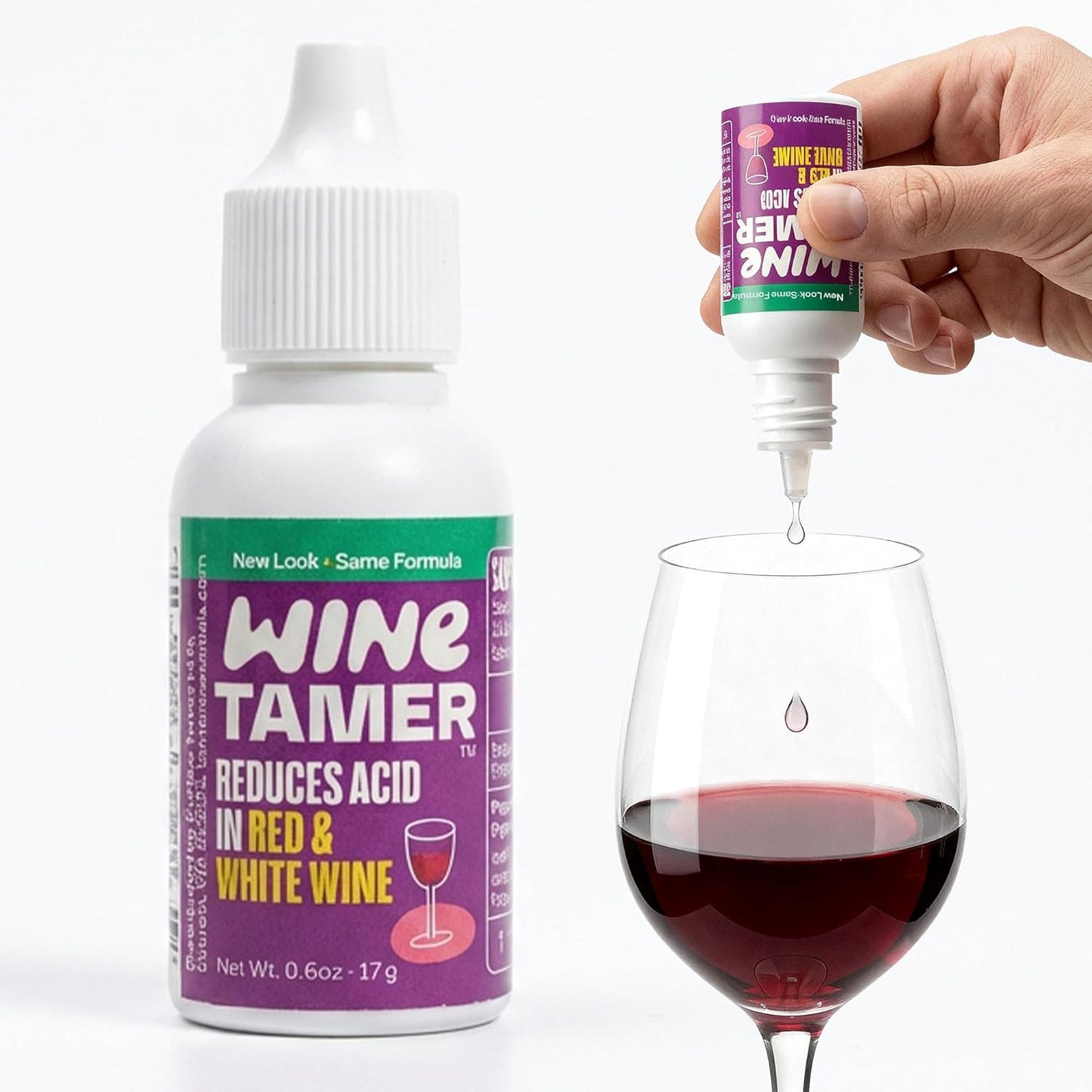 Wine Tamer Liquid Drops 0.6 oz Pack of 1 Made in USA – All Natural Liquid Acid Reducers for Red and White Wine, Non-GMO, Keto Friendly, Sugar-Free, Gluten-Free, Easy-to-Use Drops for Digestive Balance