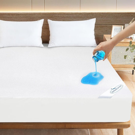 Twin XL Mattress Protector Waterproof Breathable Terry Premium Fitted up to 14'' Depth Pocket, Ultra Soft and Breathable Mattress Pad Cover Twin Extra Long (XL), Noiseless