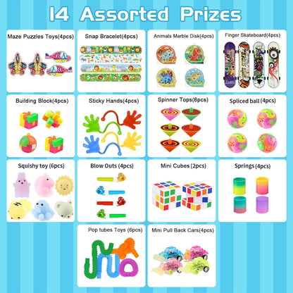 Skiennix Party Favors - 60 Pcs Pinata Stuffers & Treasure Box Toys for Kids' Easter & Birthday Celebrations