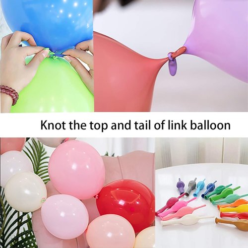 IN-JOOYAA 6 Inch Baby Pink Latex Quick Link Balloons - 100 Pcs for Party Decorations