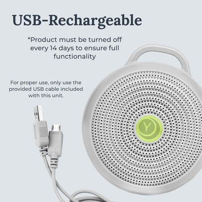 Yogasleep Hushh Portable White Noise Machine - 3 Soothing Sounds, Volume Control, Compact Design for Sleep & Meditation