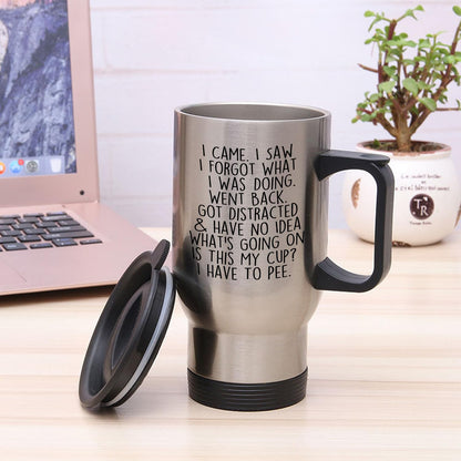 Funny Travel Tumbler for Senior Citizens I Came I Saw I Forgot What I Was Doing Mug - Funny Gifts for Old People Elderly Mom Dad Grandma Grandpa For Mothers Day Fathers Day Birthday Christmas 14oz