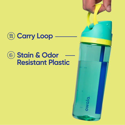Owala FreeSip 25 Oz Clear Tritan Plastic Water Bottle - BPA-Free Sports Bottle for Travel | Shy Marshmallow