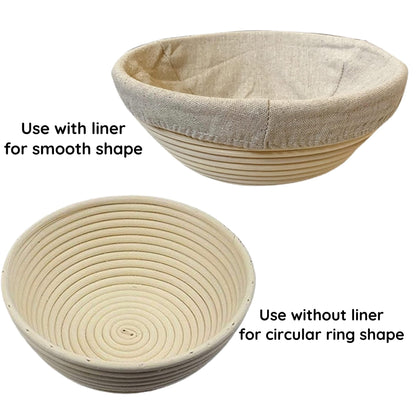 9 Inch Round Bread Banneton Proofing Basket Set of 2 – Bread Baking Kit Sourdough Proofing Basket for Artisanal Bread – Bread Making Tools For Professional & Home Bakers (9 inch round- 2 pack)