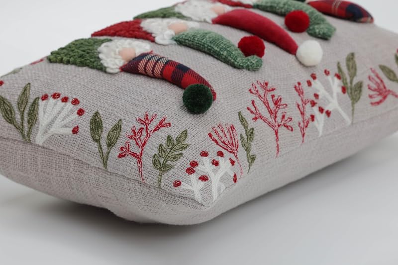 Pillow Perfect Christmas Gnome Throw Pillow 12 x 18 with Zipper & Insert