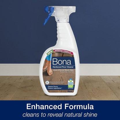 Bona Ultimate Hardwood Floor Care Kit - Pivoting Mop, Cleaning Solution & Microfiber Pads for Polishing