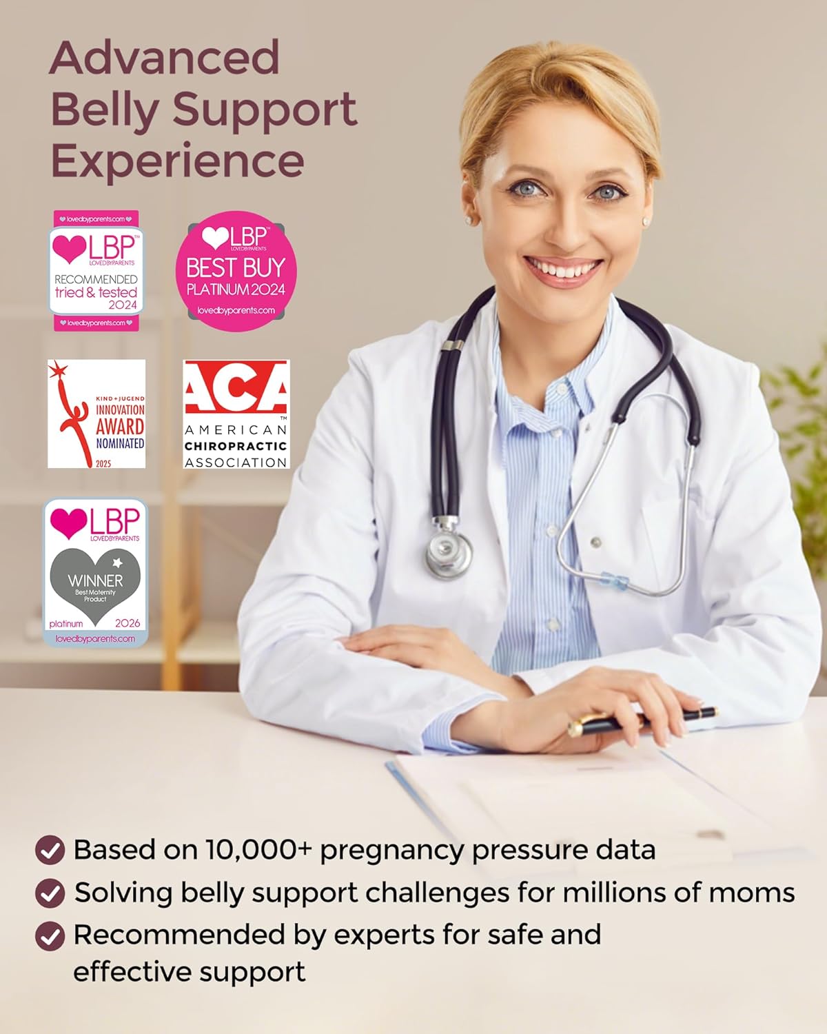 Momcozy Pregnancy Belly Band - CozySupport Ergonomic Maternity Belt for Back & Abdomen Relief