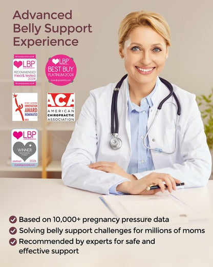 Momcozy Pregnancy Belly Band, CozySupport Ergonest Maternity Belly Band, Invisible Pregnancy Belt for Back, Abdomen, Waist