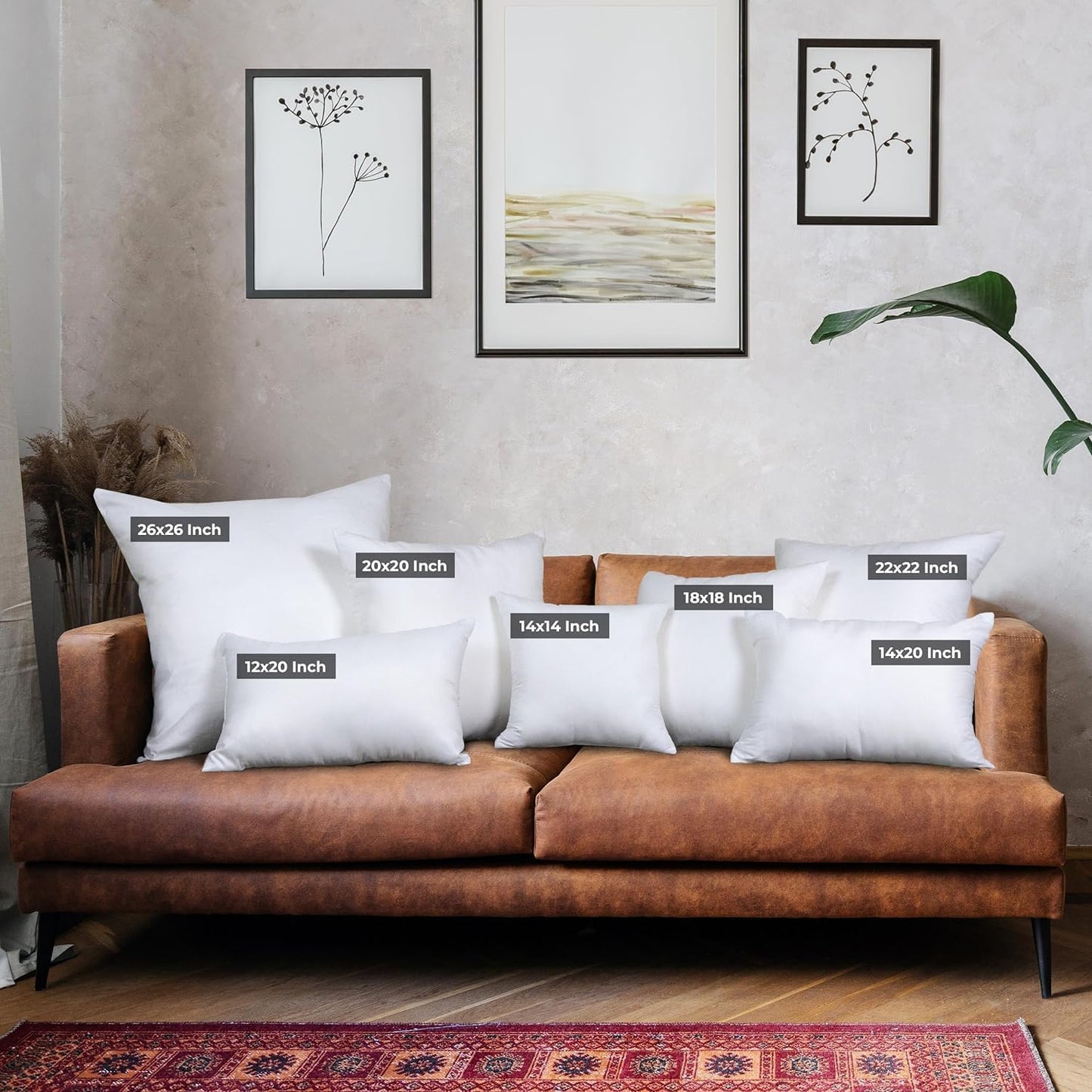 Utopia Bedding Throw Pillow - Fluffy Down Alternative Cushion for Bed & Sofa | 22 x 22 Inches, White
