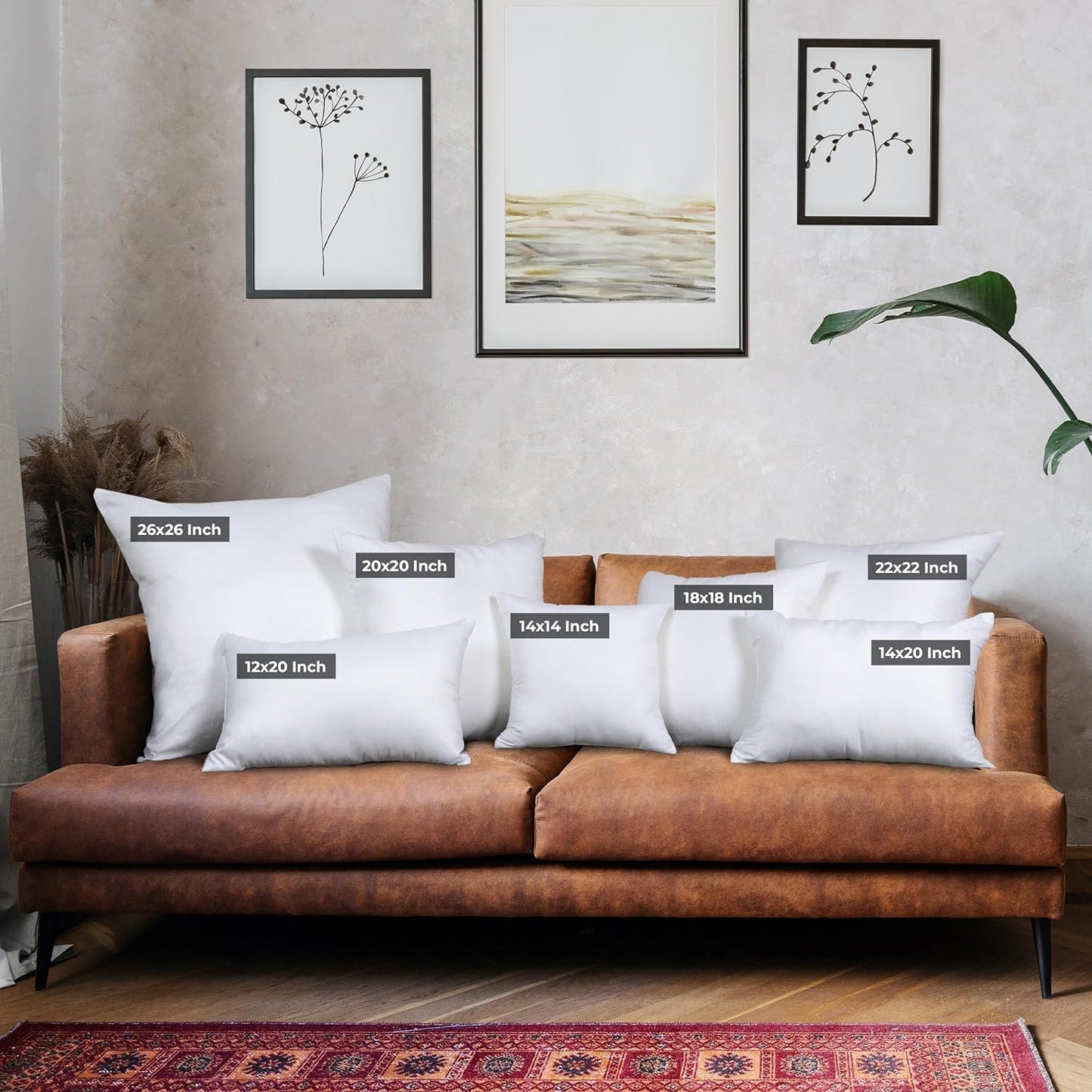 Utopia Bedding Throw Pillows (Set of 1, White) – 20 x 20 Inches Down Alternative Pillows for Bed, Sofa, and Couch - Fluffy Decorative Stuffer Pillow for Indoors & Outdoors