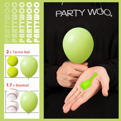 PartyWoo Lime Green Balloons - 100pcs 5-Inch Latex Helium Balloons for Graduation & Birthday Decor
