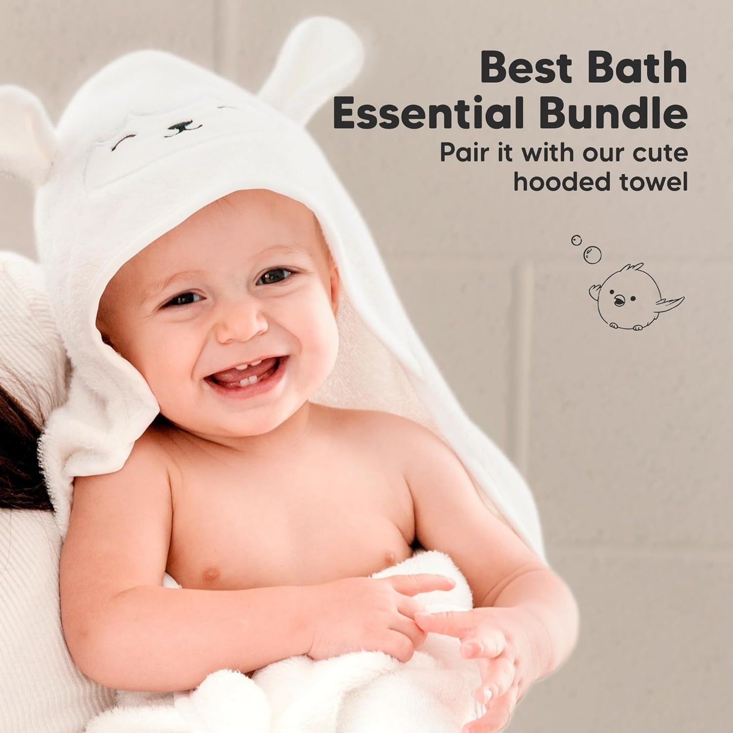 Baby Washcloths 6-Pack by [Brand Name] - Soft, Absorbent Bamboo Viscose Towels for Newborns & Toddlers | 10x10 Reusable