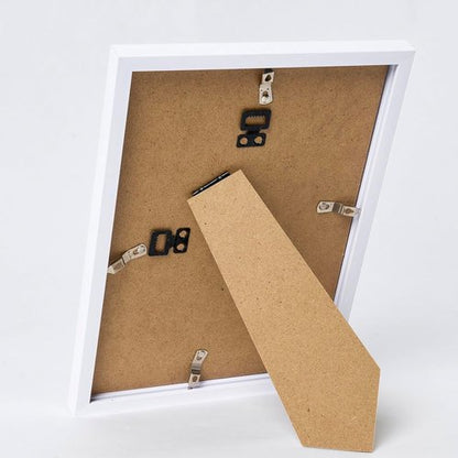 JCJMY 6x10 Picture Frame - White Wall Mount or Tabletop Display with Shatter-Resistant Plexiglass