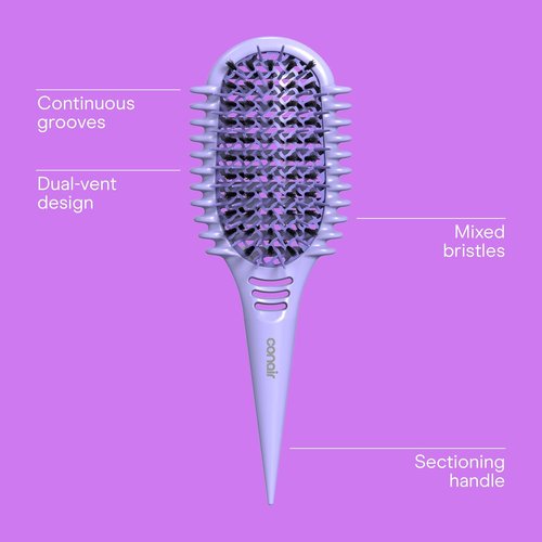 Conair Curl Define Pro Hair Brush - Dual-Vent Design for Frizz-Free Detangling & Curl Definition