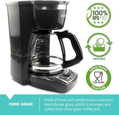 Black and Decker 12-Cup Replacement Carafe - Compatible with CM1160B & CM1160W Models