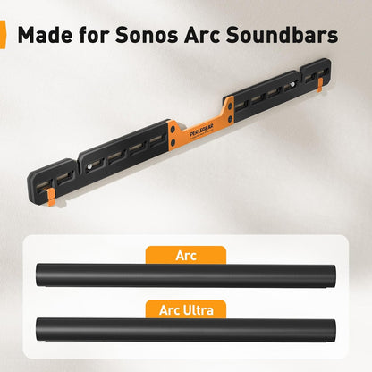 Perlegear Soundbar Wall Mount - Compatible with Sonos Arc & Arc Ultra | Hidden Design, Sturdy Steel Structure