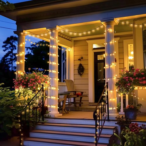 JMEXSUSS Solar String Lights - 400 LED Waterproof Outdoor Lights | 151FT with 8 Modes for Patio & Yard Decor
