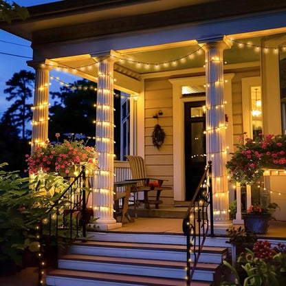 JMEXSUSS Solar String Lights - 400 LED Waterproof Outdoor Lights | 151FT with 8 Modes for Patio & Yard Decor