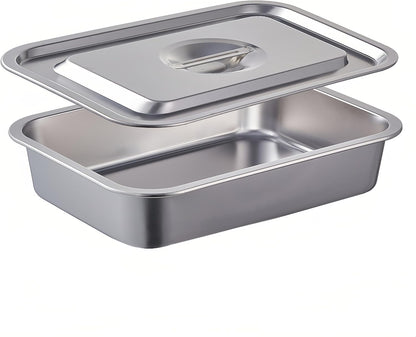 Skiennix 4 Inch Extra Deep Lasagna Pan - 11.6x15.6 Inch Nonstick Stainless Steel with Lid | 9.2QT Capacity