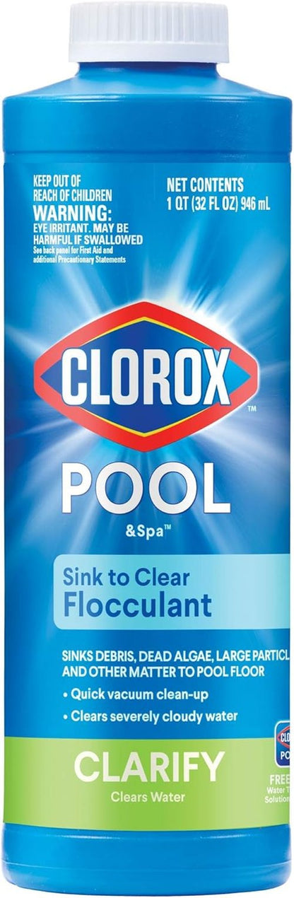 Clorox® Pool&Spa™ Pool Sink Flocculant - Clears Debris & Algae | 1 Quart (Pack of 1)