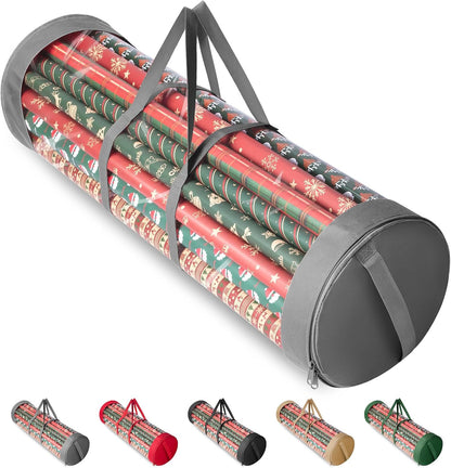 BALEINE Christmas Tree Storage Bag - 7.5FT with Christmas Wrapping Paper Organizer