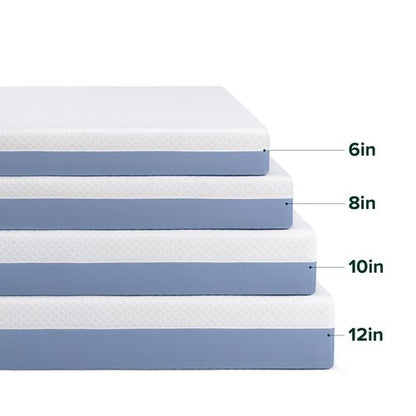 Zinus 8-Inch Twin Cooling Essential Memory Foam Mattress, White, Medium Feel, Fiberglass Free, Certified Safe Materials