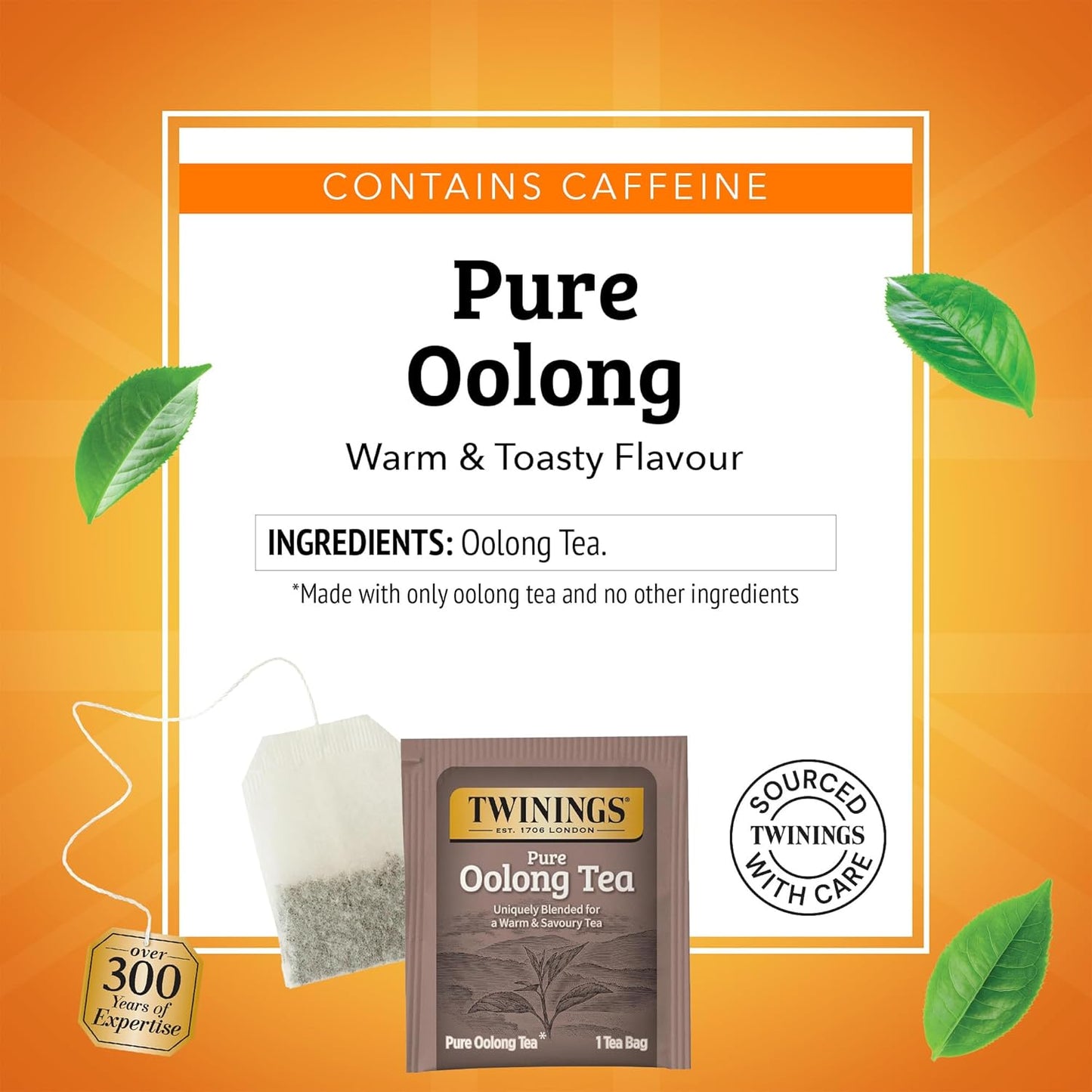 Twinings of London Oolong Tea Bags - Pure Flavor, 20 Count | Pack of 6 for Tea Lovers